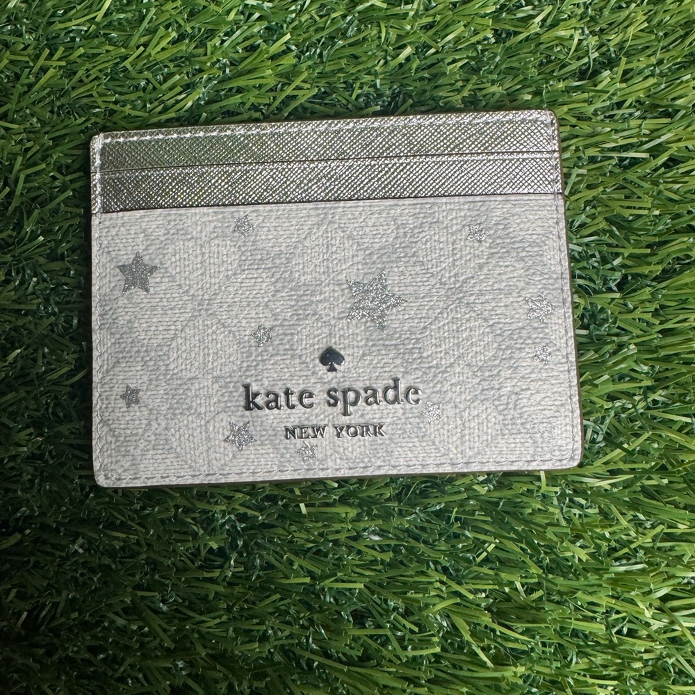 NWT Kate Spade Spade Flower Star Toss Small Slim Card Holder KJ953